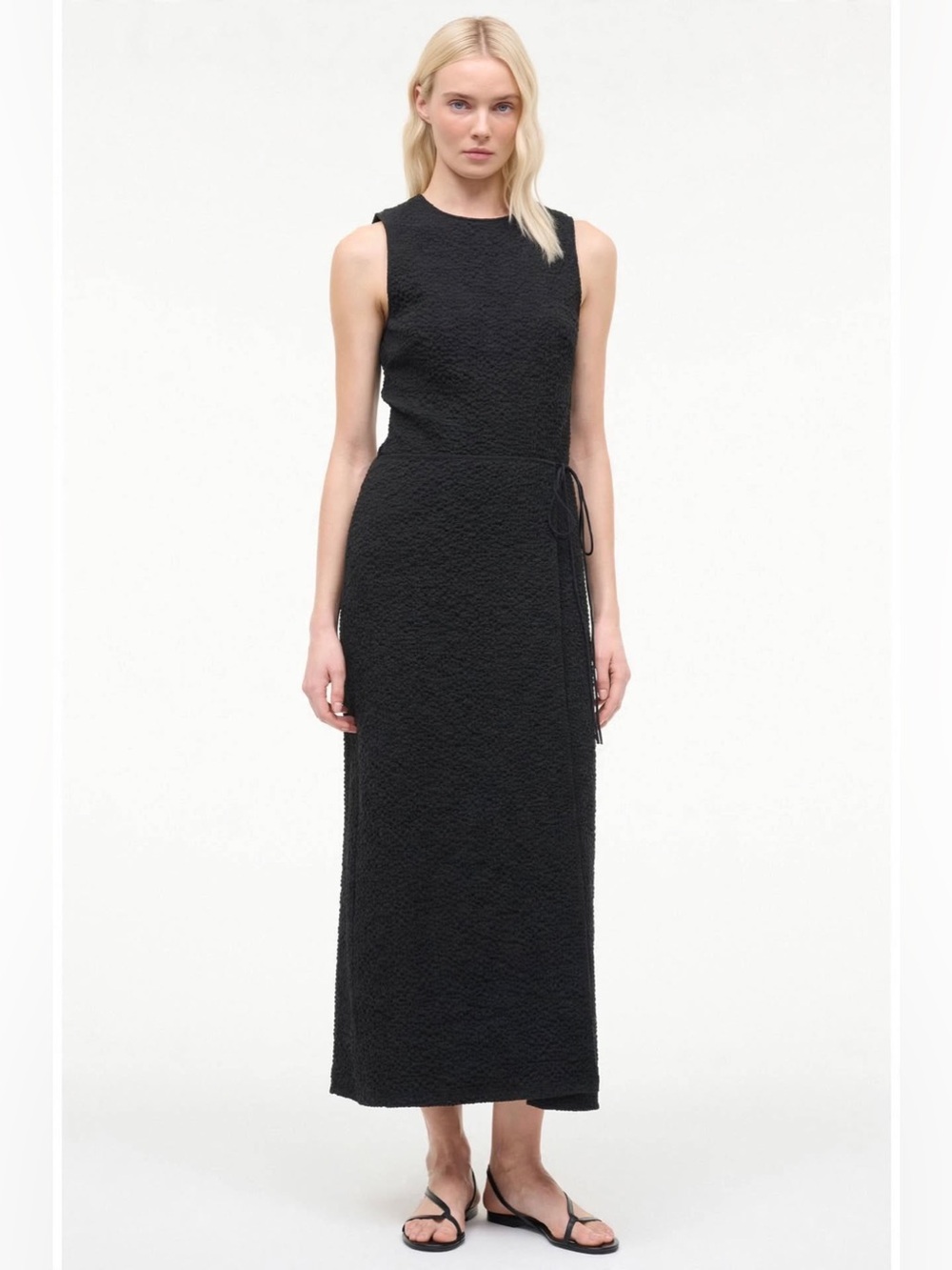 STAUD Nema Smock Midi Dress Sz Small.